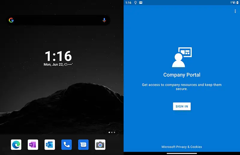 Microsoft Surface Duo Dual Screen Mobile Productivity- Microsoft work
