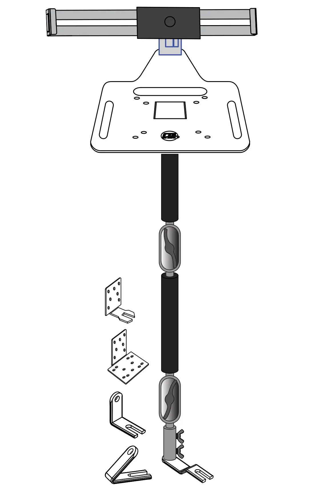 CTA Auto-Sam Laptop Security Arm with VESA Mounting Base for Vehicles - overview