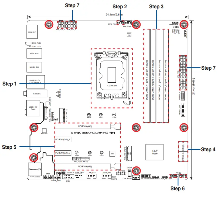 REPUBLIC OF GAMERS Rog Strix 8660 G Gaming WiFi Motherboard-fig2