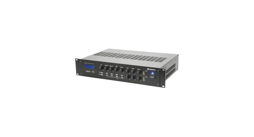Adastra Rm1202 Rackmount 2-zone Mixer-amplifier User Manual Adastra Rm1202 Rackmount 2-zone Mixer-amplifier User Manual