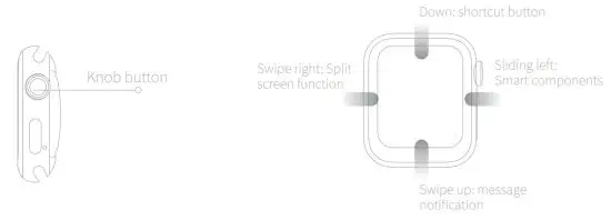 Jiwei HW12 Smart Watch 40mm Heart Rate Monitor Fitness Tracker - Buttons and touch