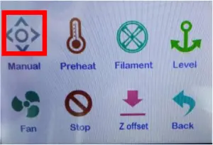 Menu control axis operation guide A