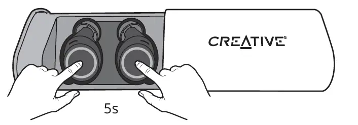 CREATIVE Outlier Series EF0930 True Wireless Sweatproof In-ear Headphones with Touch Controls FIG 5