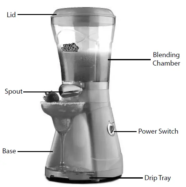 TACO TUESDAY TTMSB64RDA Margarita and Slush Maker fig 1