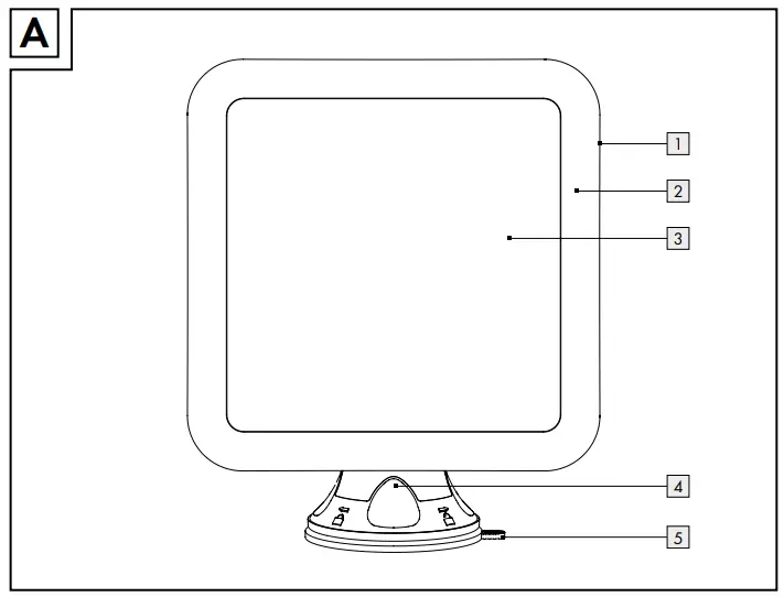 LIVARNO Illuminated Magnifying Mirror Instruction Manual - Figure A