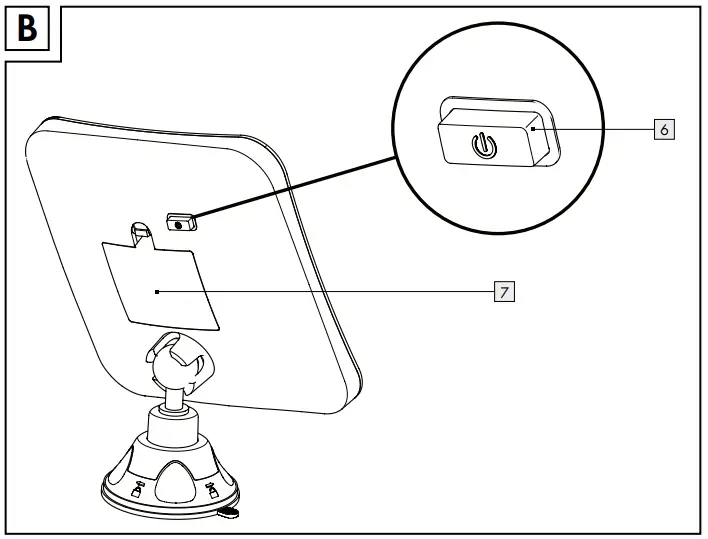LIVARNO Illuminated Magnifying Mirror Instruction Manual - Figure B