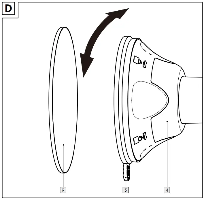 LIVARNO Illuminated Magnifying Mirror Instruction Manual - Figure D