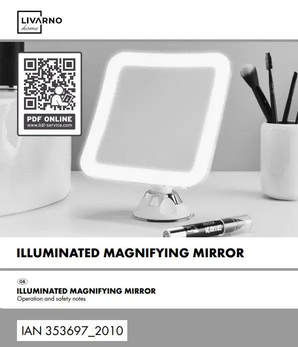 LIVARNO Illuminated Magnifying Mirror Instruction Manual