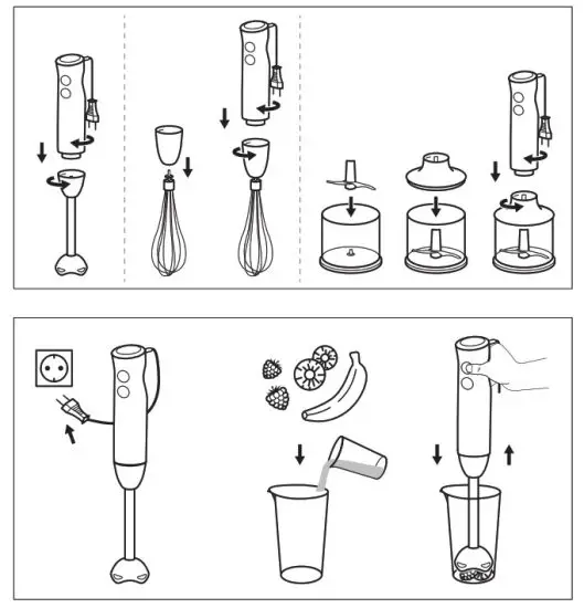 AEG HB4-1-6CW Stick Blender - use