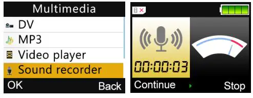 UNIWA 3G Feature Phone - Sound recorder