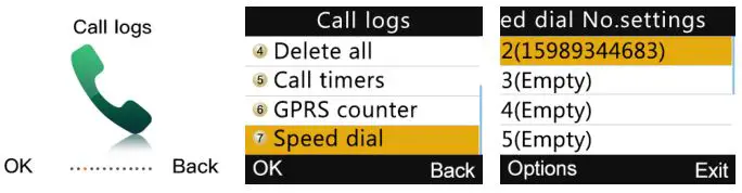 UNIWA 3G Feature Phone - Speed Dial