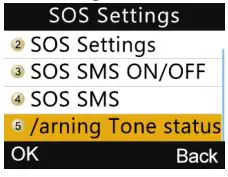 UNIWA 3G Feature Phone - Turn on or off SOS alert tone