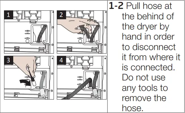 beko DU9149SX0W Tumble Dryer User Manual - Connecting to the drain