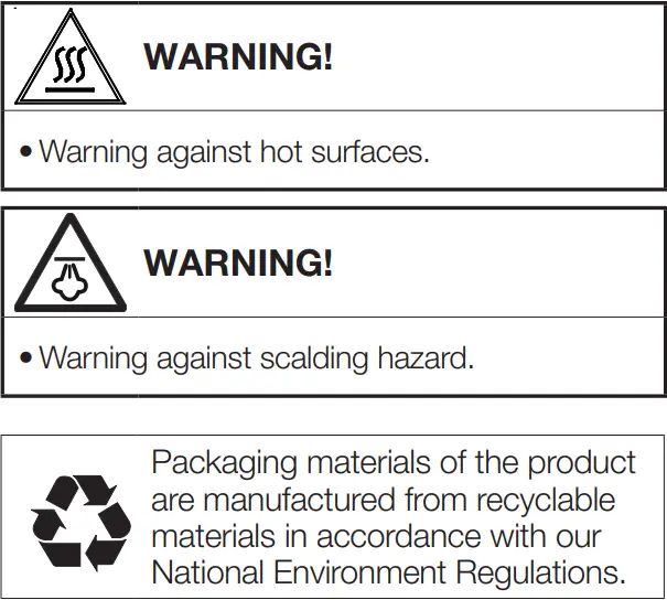 beko DU9149SX0W Tumble Dryer User Manual - Explanation of symbols