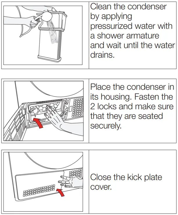 beko DU9149SX0W Tumble Dryer User Manual - For the condenser