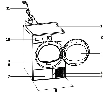 beko DU9149SX0W Tumble Dryer User Manual - Overview
