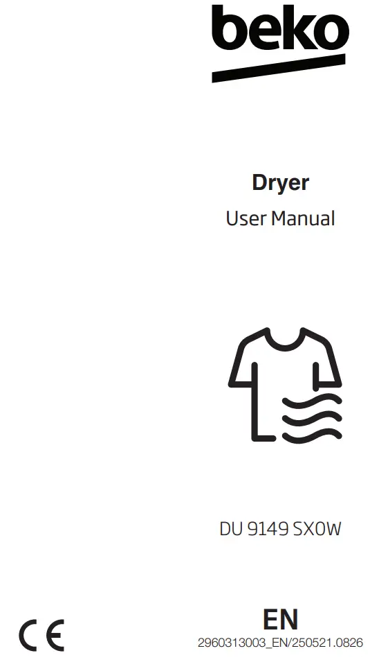 beko DU9149SX0W Tumble Dryer User Manual