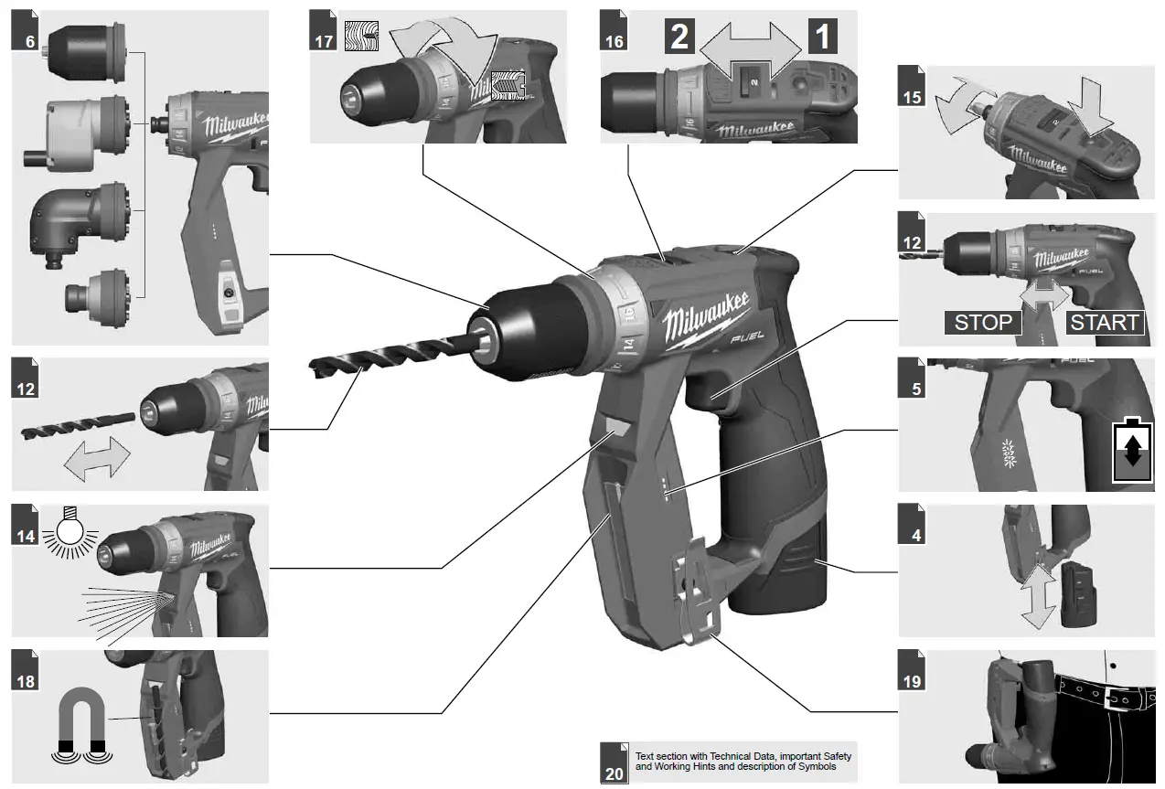 milwaukee -M12 -FDDX -Fuel- Drill-Driver -with -Interchangeable- Heads -1