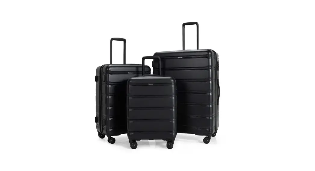 Costway Bl10003dk 3-piece Luggage Set With Tsa Lock Instructions