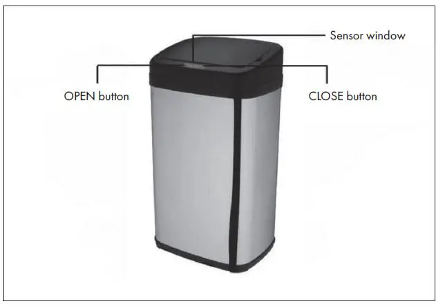 KLARSTEIN 10034131 Cleansman Sensor Trash Bin-FIG2