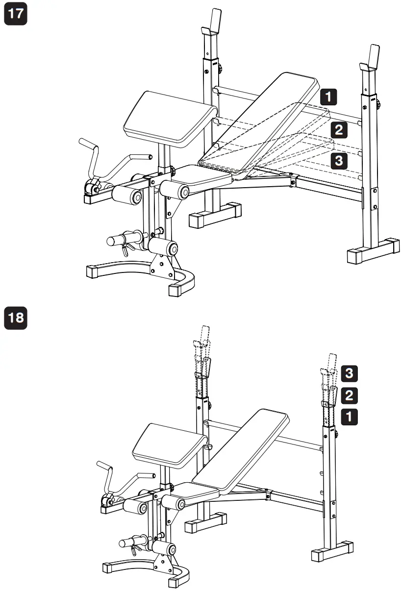 COSTWAY SP37730 Adjustable Olympic Weight Bench for Full-body Workout and Strength Training - PART 11