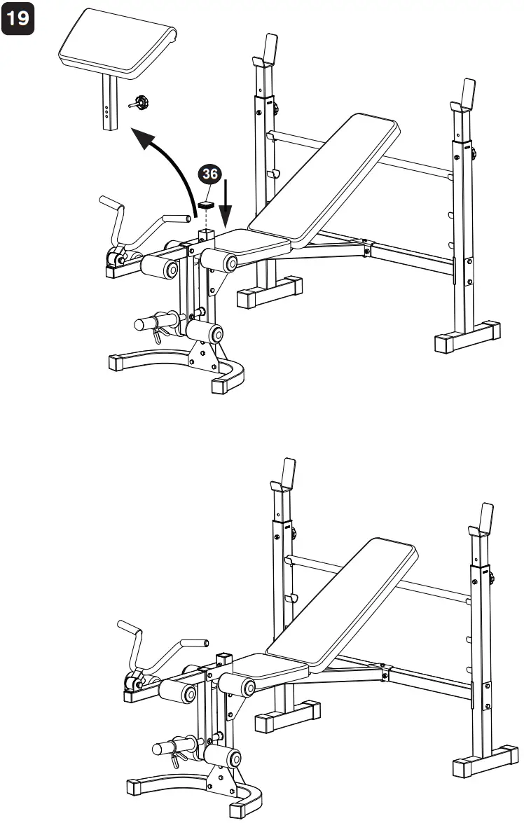 COSTWAY SP37730 Adjustable Olympic Weight Bench for Full-body Workout and Strength Training - PART 12