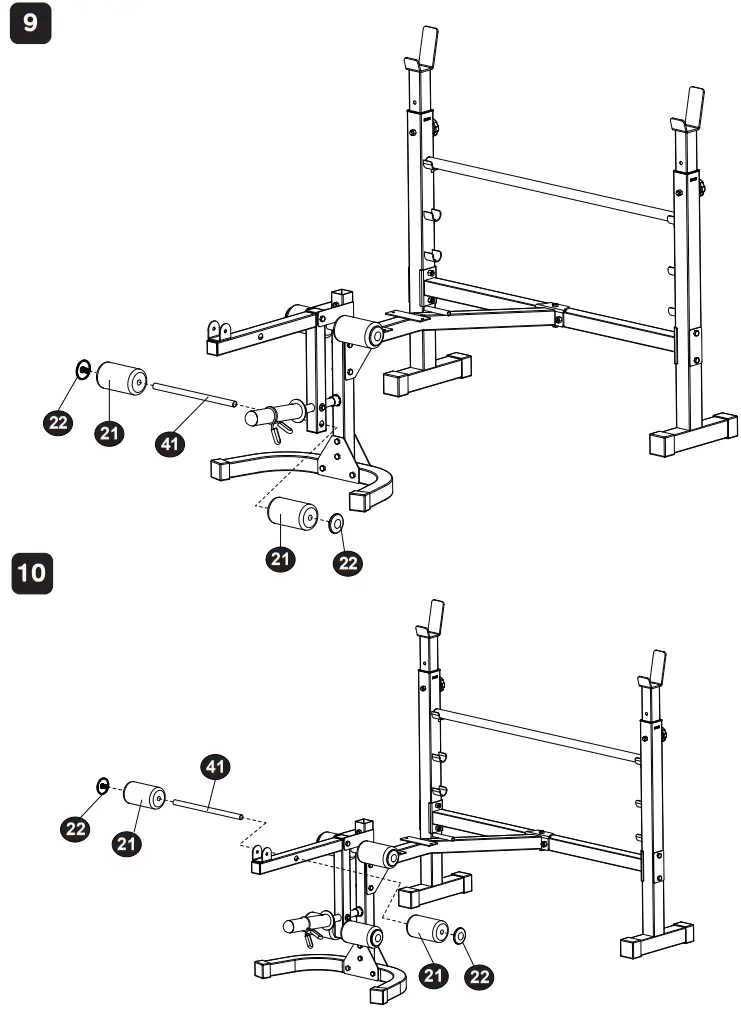 COSTWAY SP37730 Adjustable Olympic Weight Bench for Full-body Workout and Strength Training - PART 7