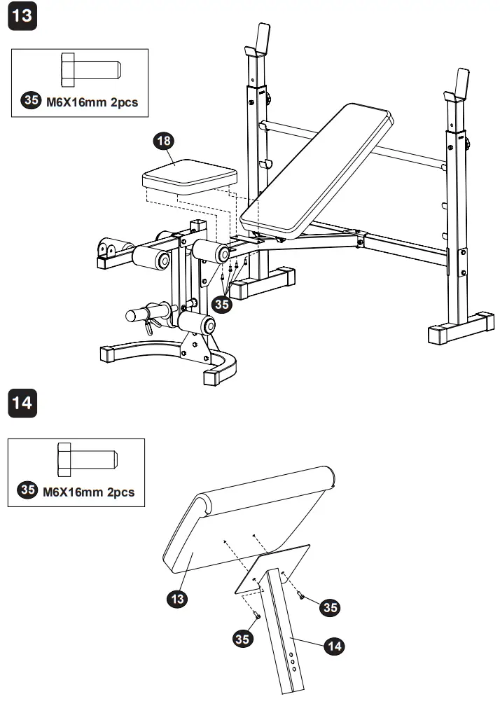 COSTWAY SP37730 Adjustable Olympic Weight Bench for Full-body Workout and Strength Training - PART 9