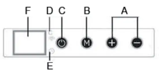 KLARSTEIN 10032804 Wonderwall Smart 1200 Infrared Heater - CONTROL PANEL