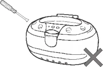 kogan Ultrasonic Jewellery Cleaner - Do not disassemble the unit yourself
