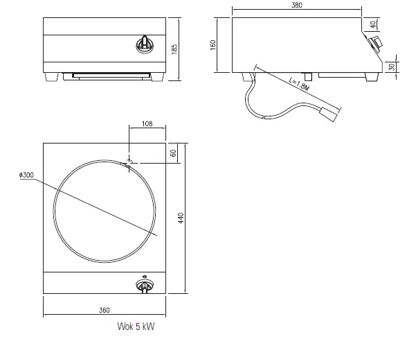 metos IND-E0P-L3500x2U Eco Kitchen Induction Range-12