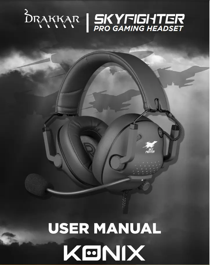 KONIX Drakkar Skyfighter Gaming Headset top