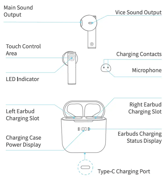 Smartsound Technology D17 True Wireless Earbuds fig 2