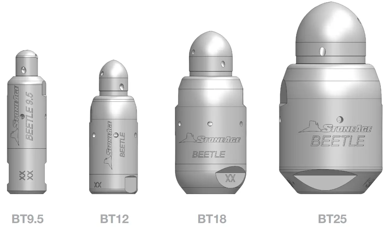 StoneAge PL 601 CURVED PIPE TUBE CLEANING NOZZLES