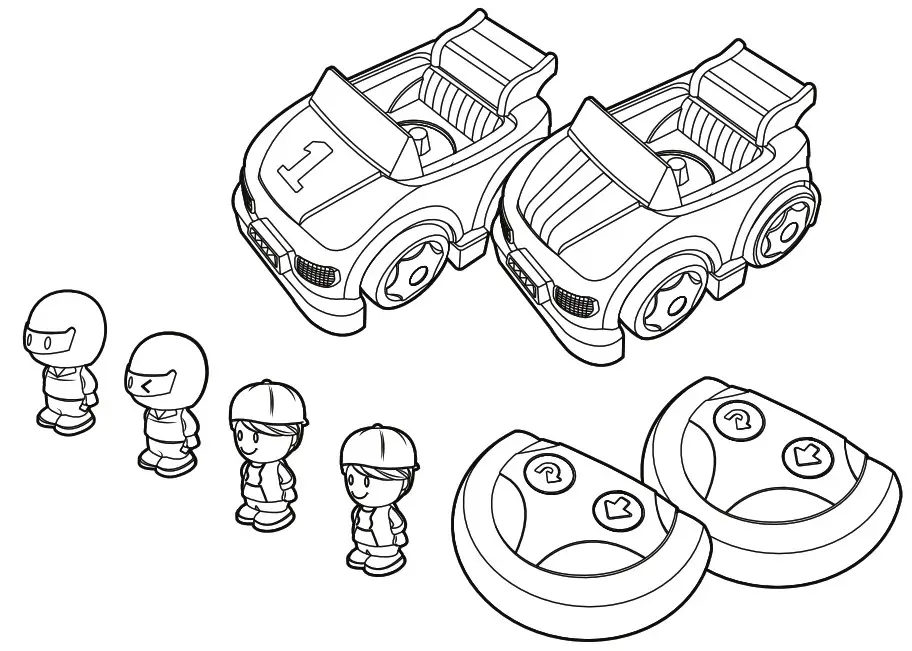 amazon basic B09TL43BMJ Cartoon Race Car Toys - Cover