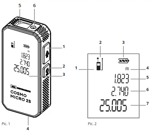 ADA INSTRUMENTS COSMO MICRO 25 Laser Distance Meter - fig