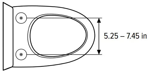 brondell SWASH CL1500 Advanced Bidet Seat - Required Distance Between Mounting Holes