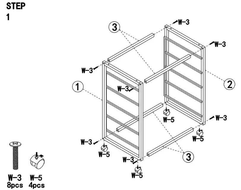 Tribesigns HOGA-JW0307 Eulas 5 Drawer White Chest of Drawers - step 1