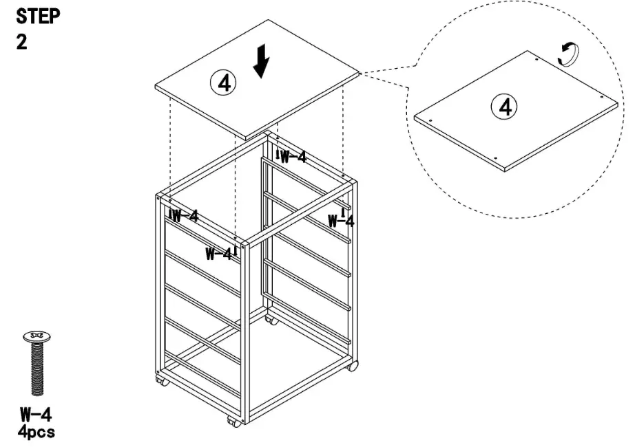 Tribesigns HOGA-JW0307 Eulas 5 Drawer White Chest of Drawers - step 2