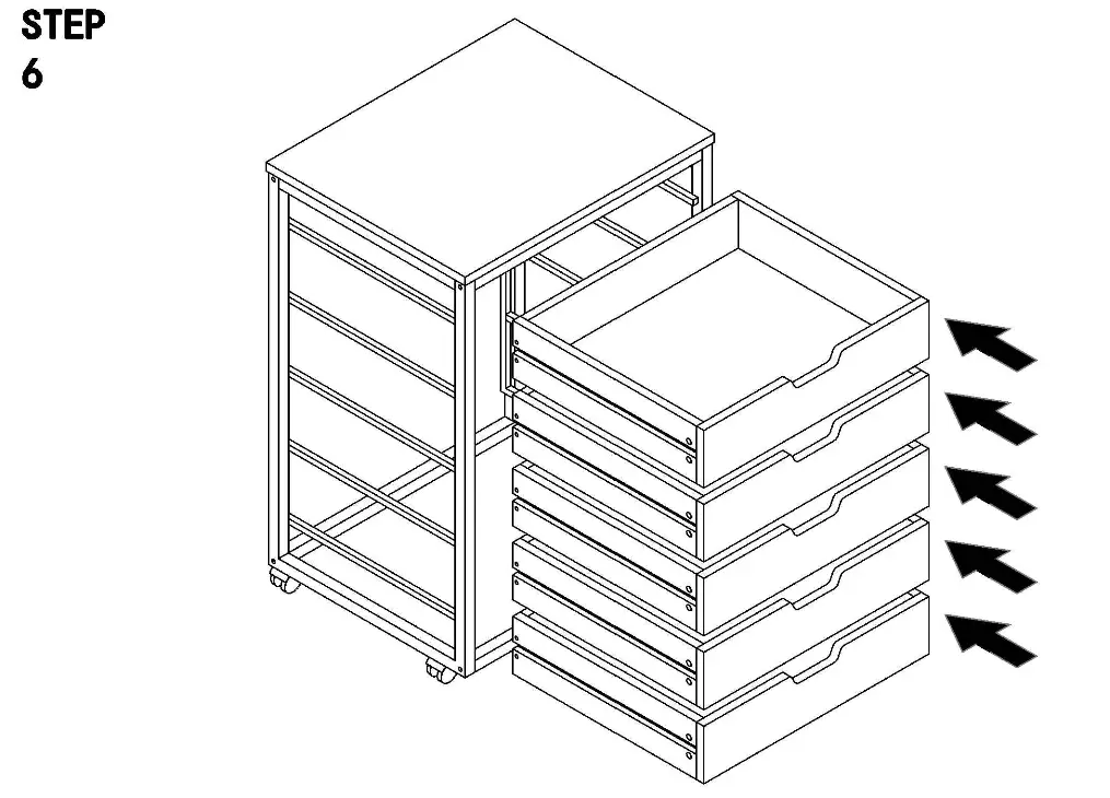 Tribesigns HOGA-JW0307 Eulas 5 Drawer White Chest of Drawers - step 6