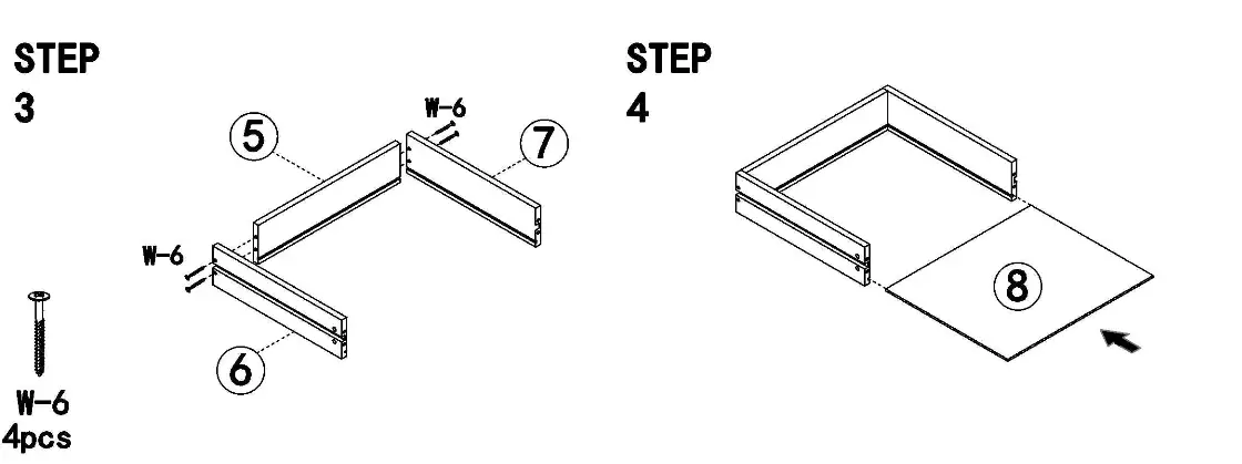 Tribesigns HOGA-JW0307 Eulas 5 Drawer White Chest of Drawers - step3