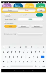 Name the light switch & select