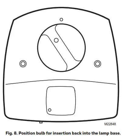 Honeywell Home UV100E Ultraviolet System - Position bulb for insertion back into the lamp base