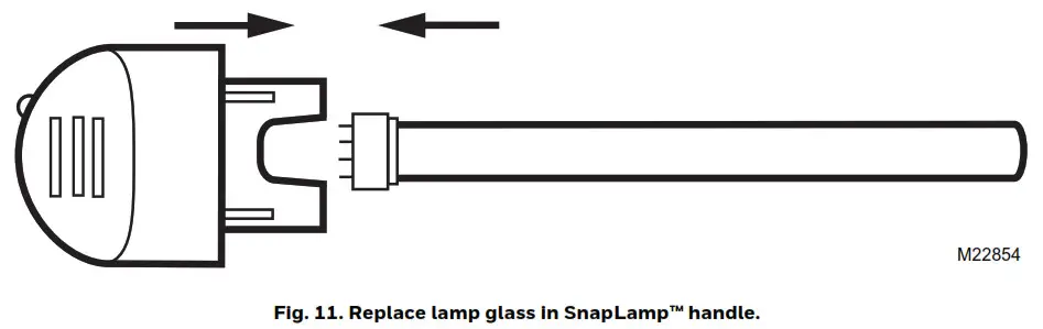 Honeywell Home UV100E Ultraviolet System - Replace lamp glass in SnapLamp™ handle