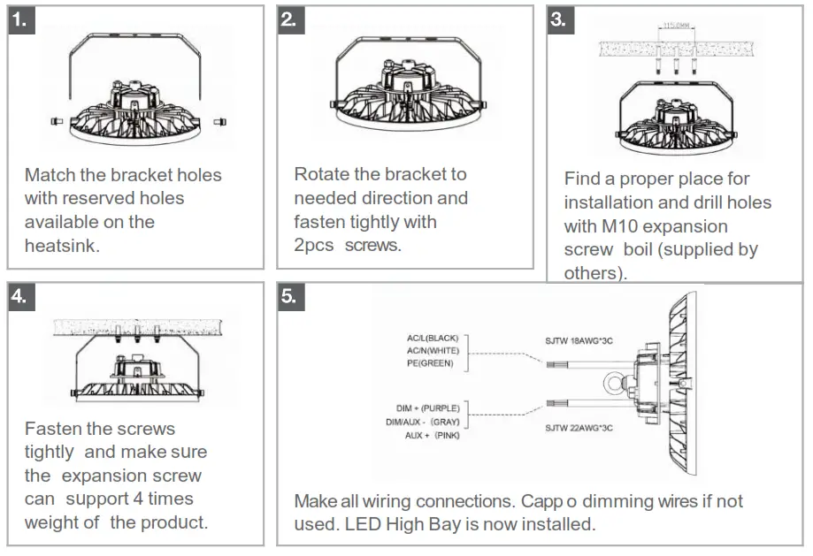 universal douglas RHBB200 850 UNV 216 90 LED High Bay - fig3