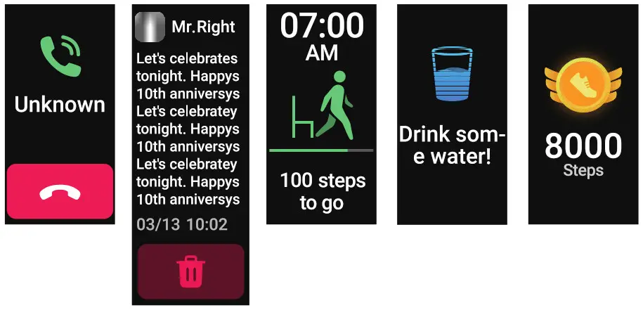 GT Band Smart Sports Watch - Message