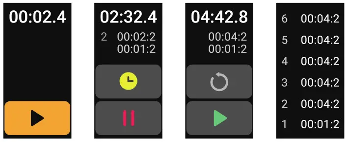 GT Band Smart Sports Watch - a) Stopwatch