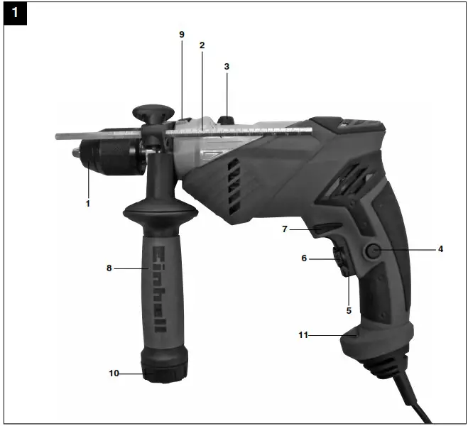 Einhell RT ID 65 Hammer Drill - overview 1