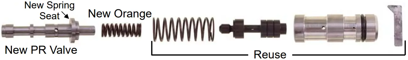 TRANSGO 5L4 ACT VL 5L40E Actuator Feed Limit Valve Repair - Fig 3