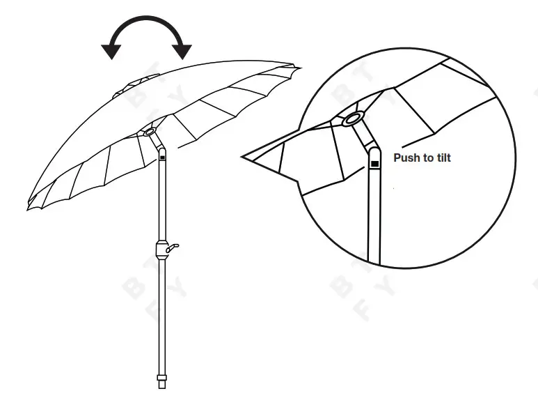 BEAUTIFY 2500343 Tilting Parasol - fig